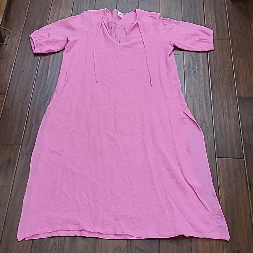Buddy Love Pamela Caftan Pink Maxi Dress with Mid-Thigh Side Splits size XL